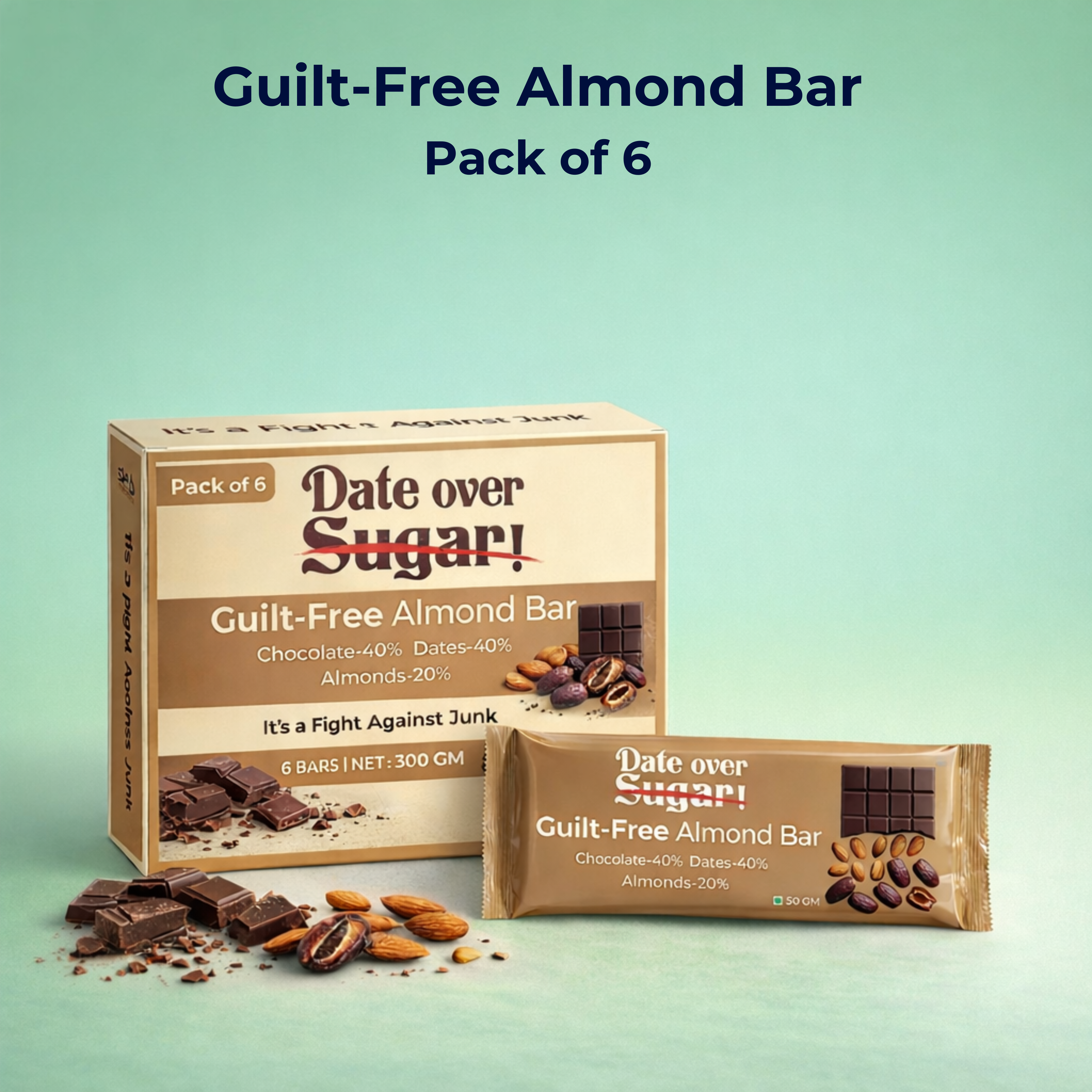 Almond Bar Pack of 6